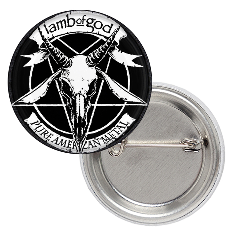 Значок Lamb Of God "Pure American Metal" (pentagram) Значок Lamb Of God "Pure American Metal" (pentagram)
