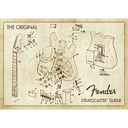 Плакат Fender Stratocaster (Design)