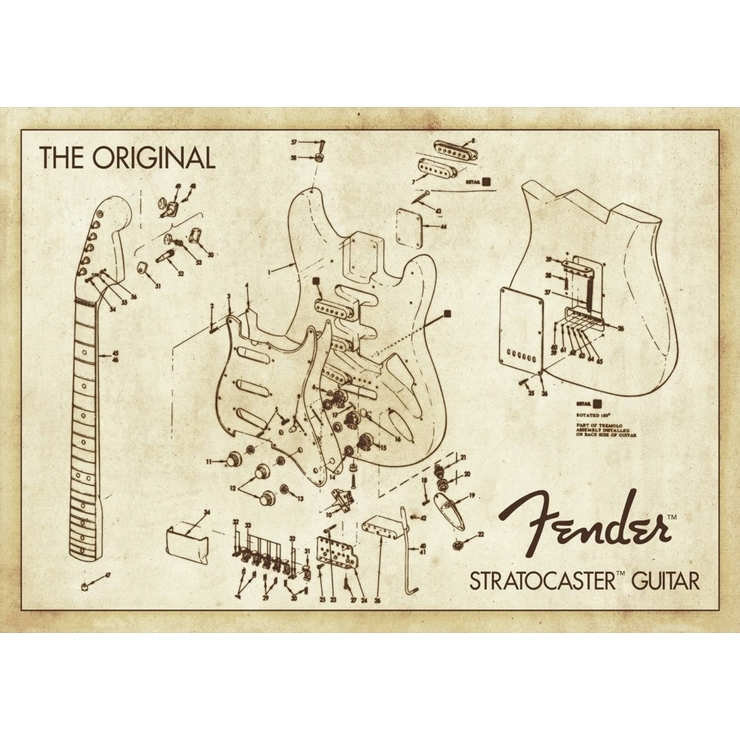 Плакат Fender Stratocaster (Design)