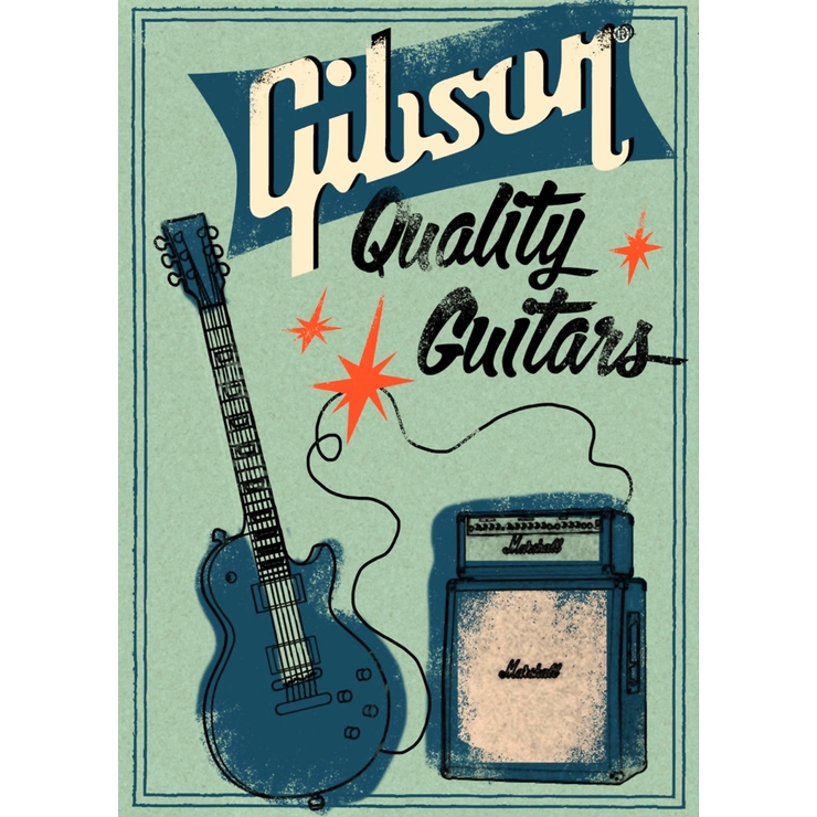 Плакат Gibson - Quality Guitars
