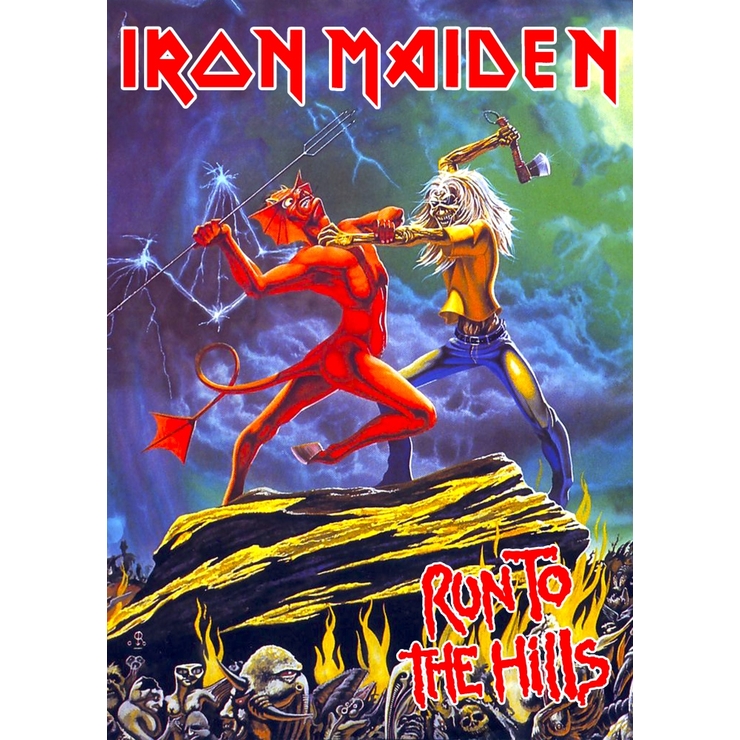 Плакат Iron Maiden "Run To The Hills"