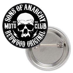 Значок Sons Of Anarchy - Redwood Original (moto club est.1967)