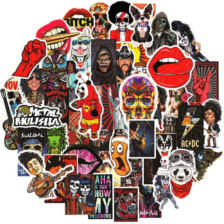 Набір стікерів Rock Stars (stk-038) (50 шт.) Набір стікерів Rock Stars (stk-038) (50 шт.)