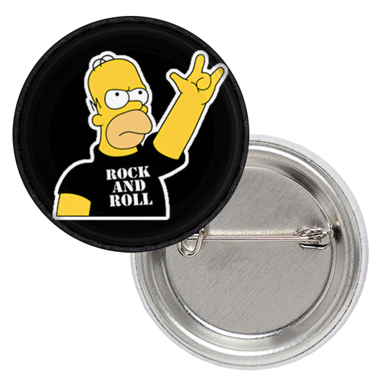Значок Homer Simpson - Rock’N’Roll Значок Homer Simpson - Rock’N’Roll