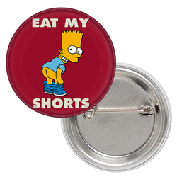 Значок The Simpson - Bart Simpson (eat my shorts)