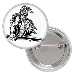 Значок Викинг с мечом и щитом