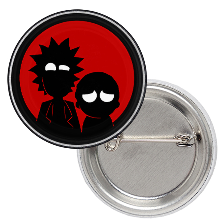 Значок Rick and Morty (black and red) Значок Rick and Morty (black and red)