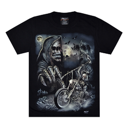 Футболка Deathrider in the Graveyard (світиться в темряві) (Rock Chang, Man t-shirt glow in the dark)
