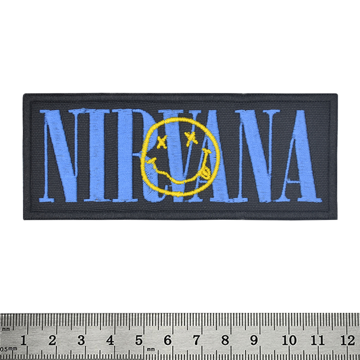 Нашивка Nirvana (blue logo and smile) Нашивка Nirvana (blue logo and smile)