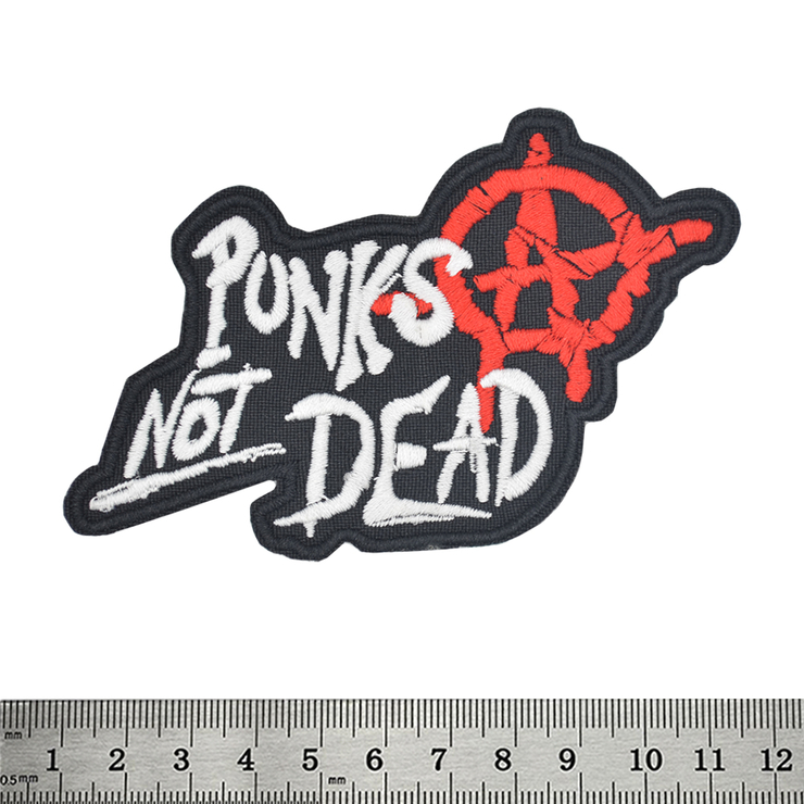 Нашивка Punk’s Not Dead - Anarchy (white red) Нашивка Punk’s Not Dead - Anarchy (white red)