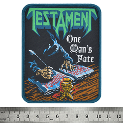 Нашивка вытканная Testament "One Man's Fate" (bg-018)