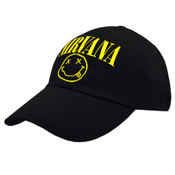 Бейсболка Nirvana (yellow logo and smile) RW