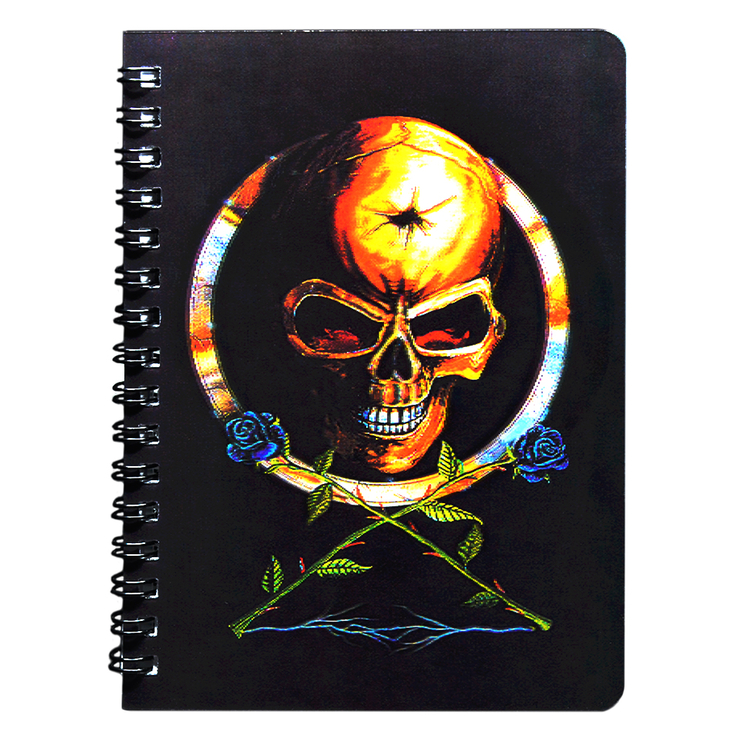 3D Блокнот Череп з трояндами