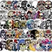 Набір стікерів Skulls (color and black) (stk-050) (50 шт.)
