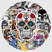 Набір стікерів Skulls (color and black) (stk-050) (50 шт.)