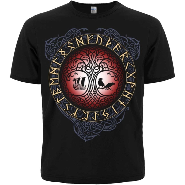 Футболка Дерево Жизни (Рунический компас Вегвизир) Футболка Дерево Жизни (Рунический компас Вегвизир)