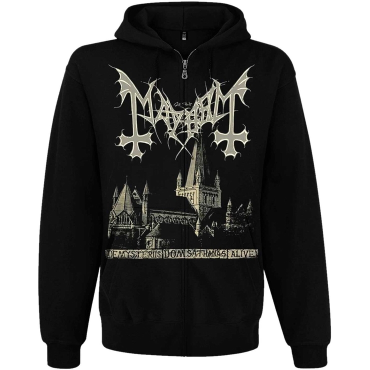 Худи Mayhem "De Mysteriis Dom Sathanas" на молнии