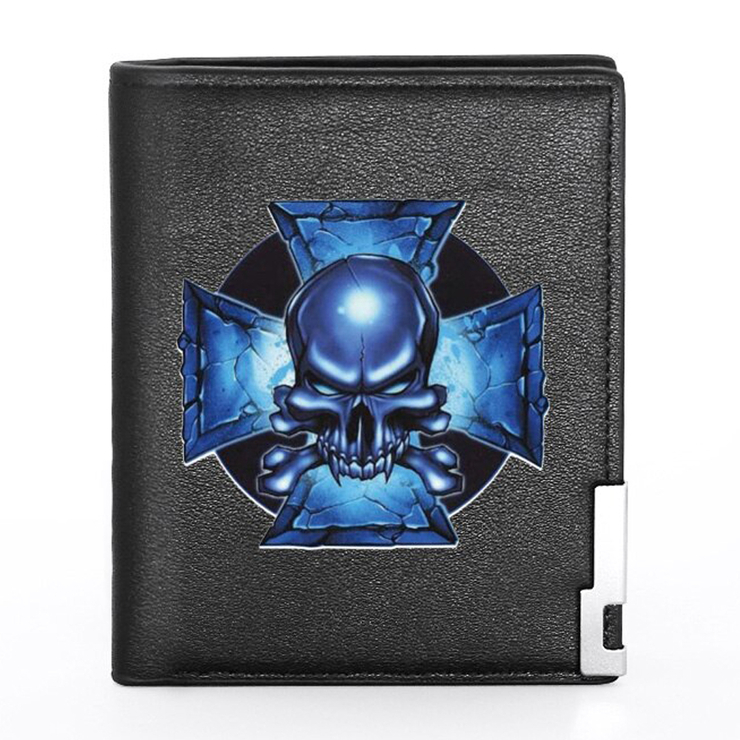 Гаманець Тамплієрський хрест з черепом (синій) Гаманець Тамплієрський хрест з черепом (синій)