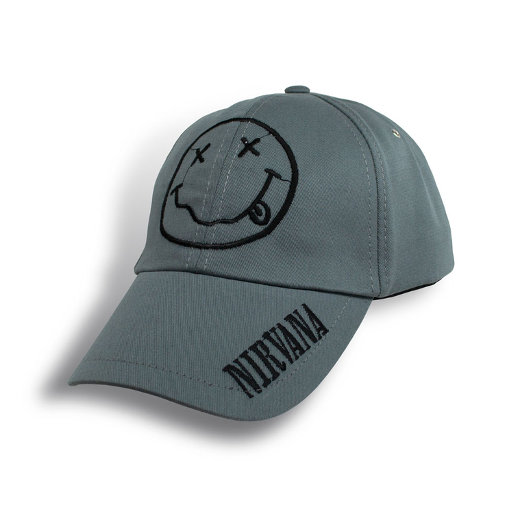 Бейсболка Nirvana (смайл) колір сірий Бейсболка Nirvana (смайл) колір сірий