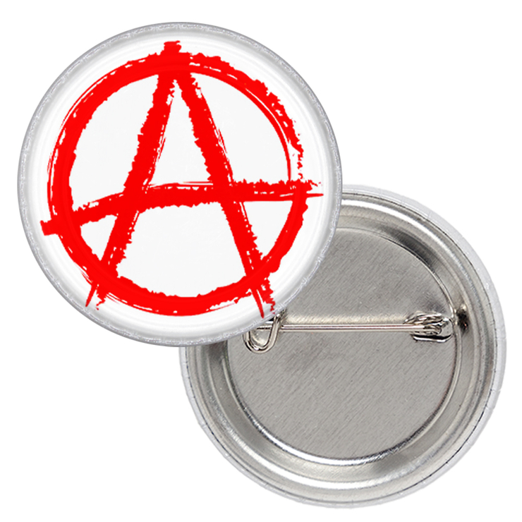 Значок Анархия (красная на белом фоне) Значок Анархия (красная на белом фоне)