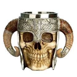 Кружка Череп в  шлеме с двумя ручками (cup-027)