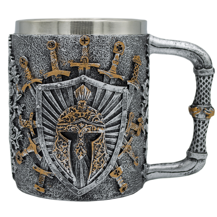 Кружка Римский шлем на щите с мечами (cup-046)