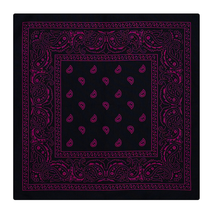 Бандана Огірки рожеві на чорному тлі Бандана Огірки рожеві на чорному тлі