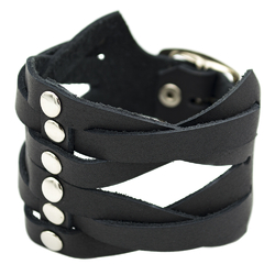 Напульсник з плетеними ремінцями та  хольнитенами №184