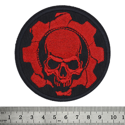 Нашивка Mechanic Skull (red)