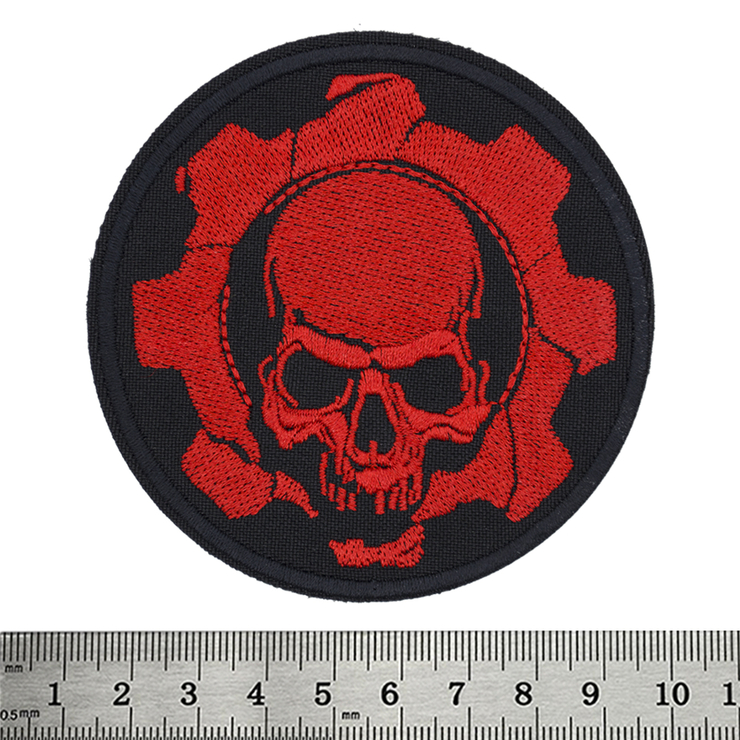 Нашивка Mechanic Skull (red)