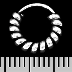 Серьга с плетеным узором (серебро 925 проба) (eas-085)