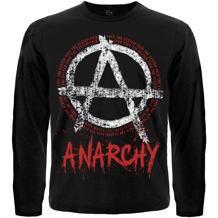 Футболка с длинным рукавом Anarchy "Fuck The System" Футболка с длинным рукавом Anarchy "Fuck The System"