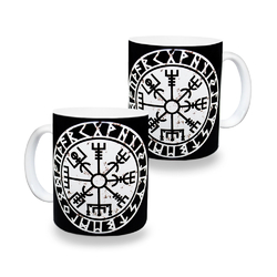 Чашка Рунический компас Вегвизир (Vegvisir)
