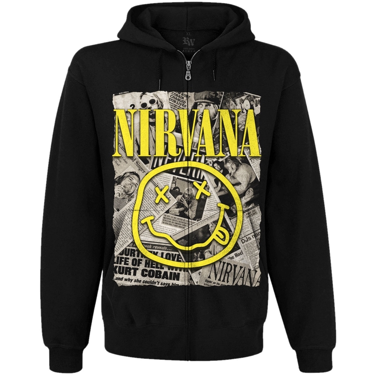 Худи Nirvana (newspaper) на молнии