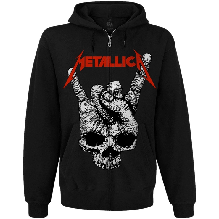 Худи Metallica (Skull Sign of the Horns) на молнии Худи Metallica (Skull Sign of the Horns) на молнии