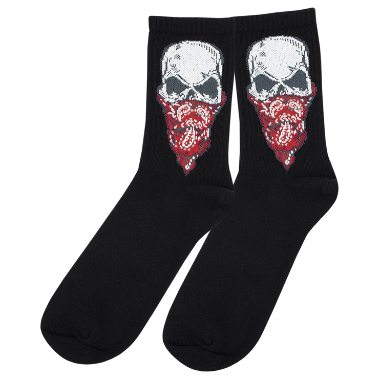 Носки Череп с красной банданой на лице (черные) р.36-44 (tr) Носки Череп с красной банданой на лице (черные) р.36-44 (tr)