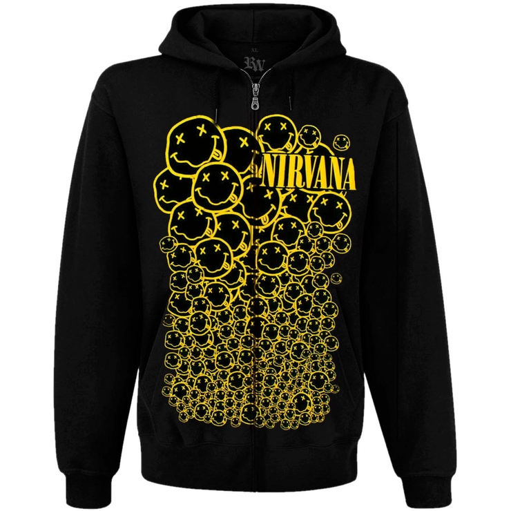 Худи Nirvana (смайлы) на молнии