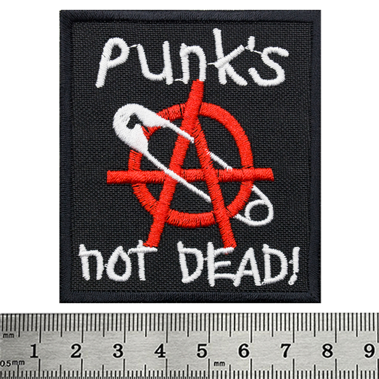 Нашивка Punk’s Not Dead (анархия с булавкой) (pt-041) Нашивка Punk’s Not Dead (анархия с булавкой) (pt-041)