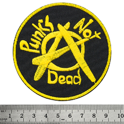 Нашивка Punk’s Not Dead (yellow) (pt-052)