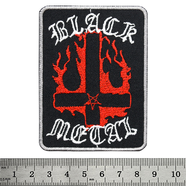 Нашивка Black Metal (burning cross) (pt-057) Нашивка Black Metal (burning cross) (pt-057)