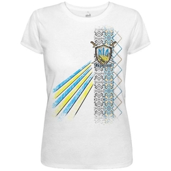 Женская футболка Urbanist Тризуб (Узор) (белая футболка)
