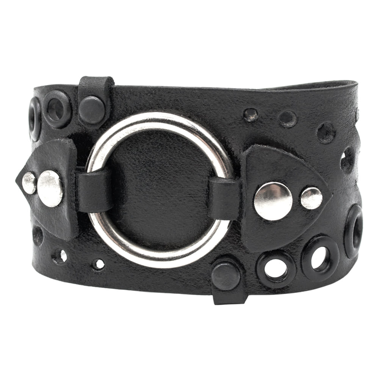 Браслет Стимпанк с кольцом черный (bsp-60) Браслет Стимпанк с кольцом черный (bsp-60)