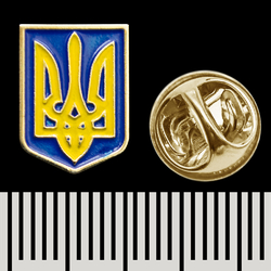 Пин (значок) фигурный Герб України - жовтий Тризуб (pnua-011)