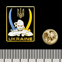 Пин (значок) фигурный Козак із шаблями (Ukraine) (pnua-018)
