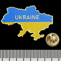 Пин (значок) фигурный Карта України (Ukraine) (pnua-019)