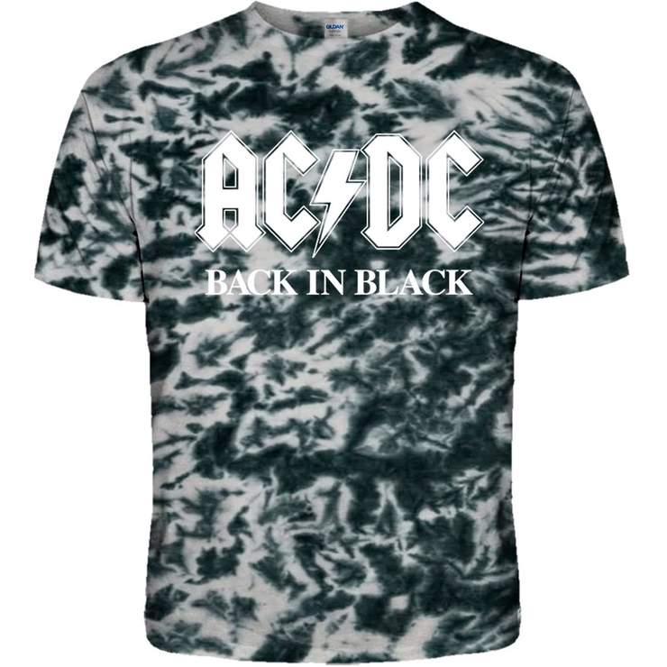Футболка Tie Dye AC/DC "Back In Black" (Big Logo) Black