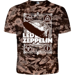 Футболка Tie Dye Led Zeppelin (airship) Коричнево-бежевая