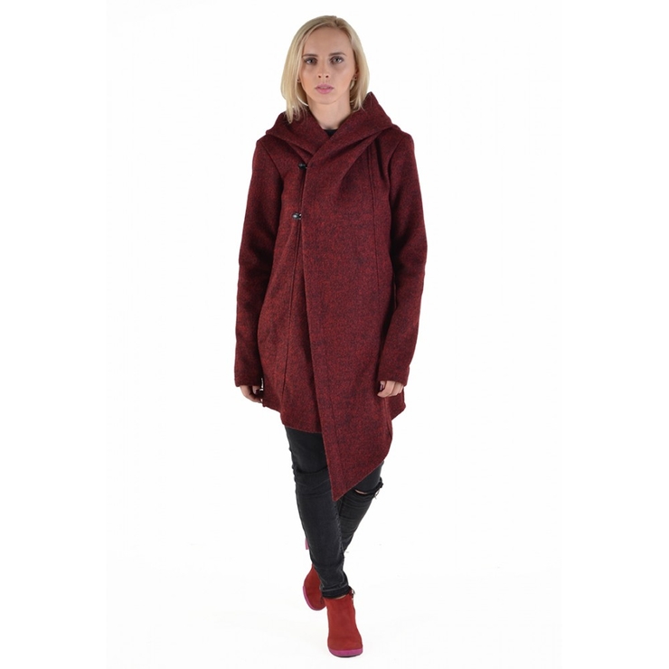 Теплая шерстяная мантия (пальто) Urbanist Бордо Теплая шерстяная мантия (пальто) Urbanist Бордо