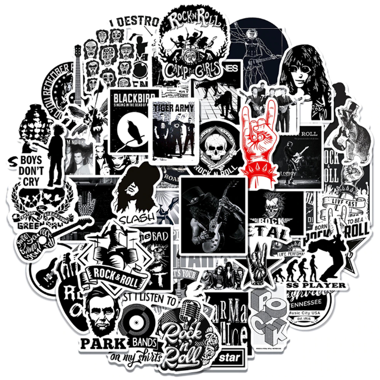 Набір стікерів Rock’n’Roll Star (stk-061) 50 шт Набір стікерів Rock’n’Roll Star (stk-061) 50 шт