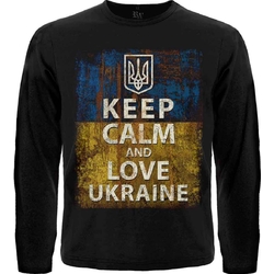 Футболка с длинным рукавом Keep Calm and Love Ukraine